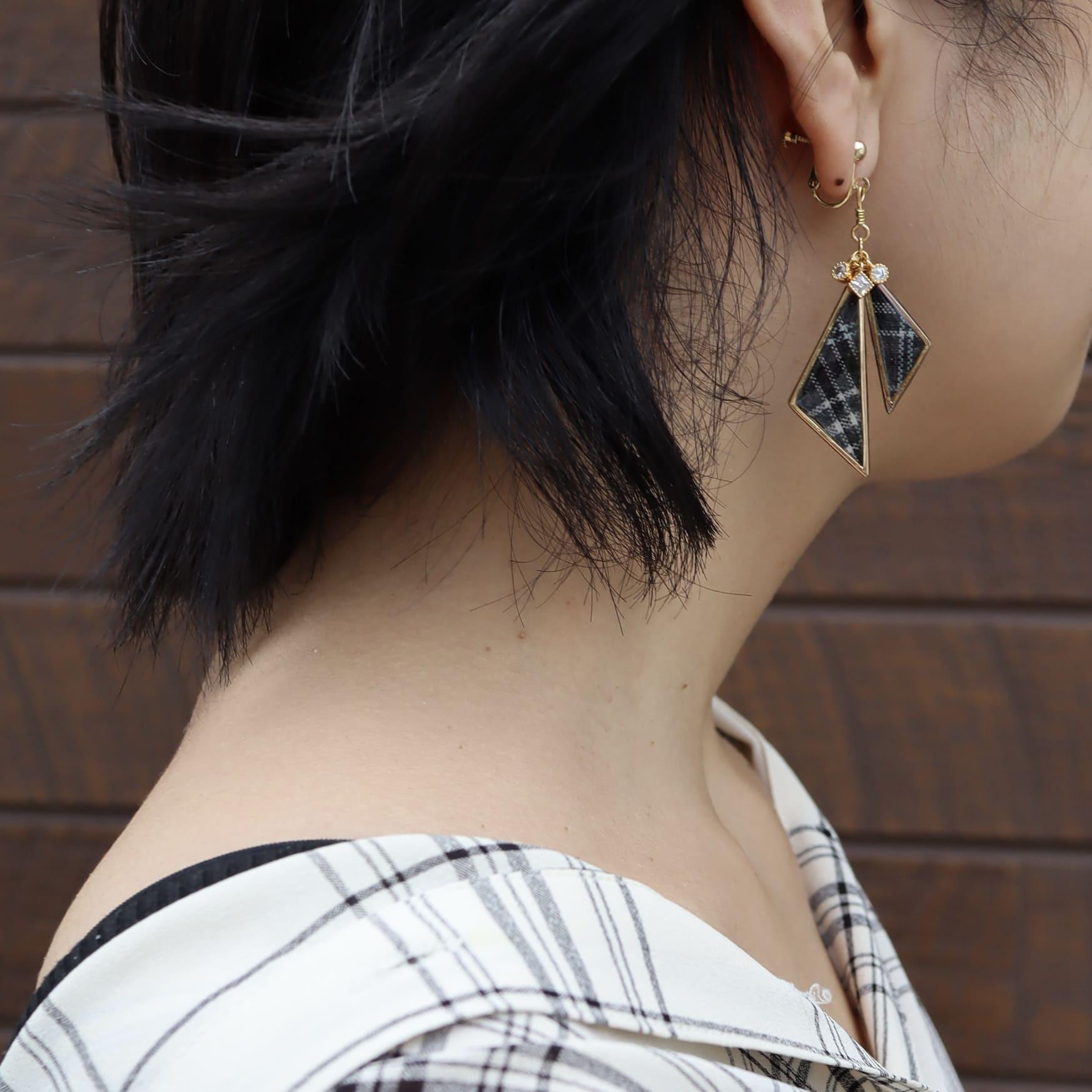 コピー：twin triangle（モノトーンチェック柄） | 8枚目