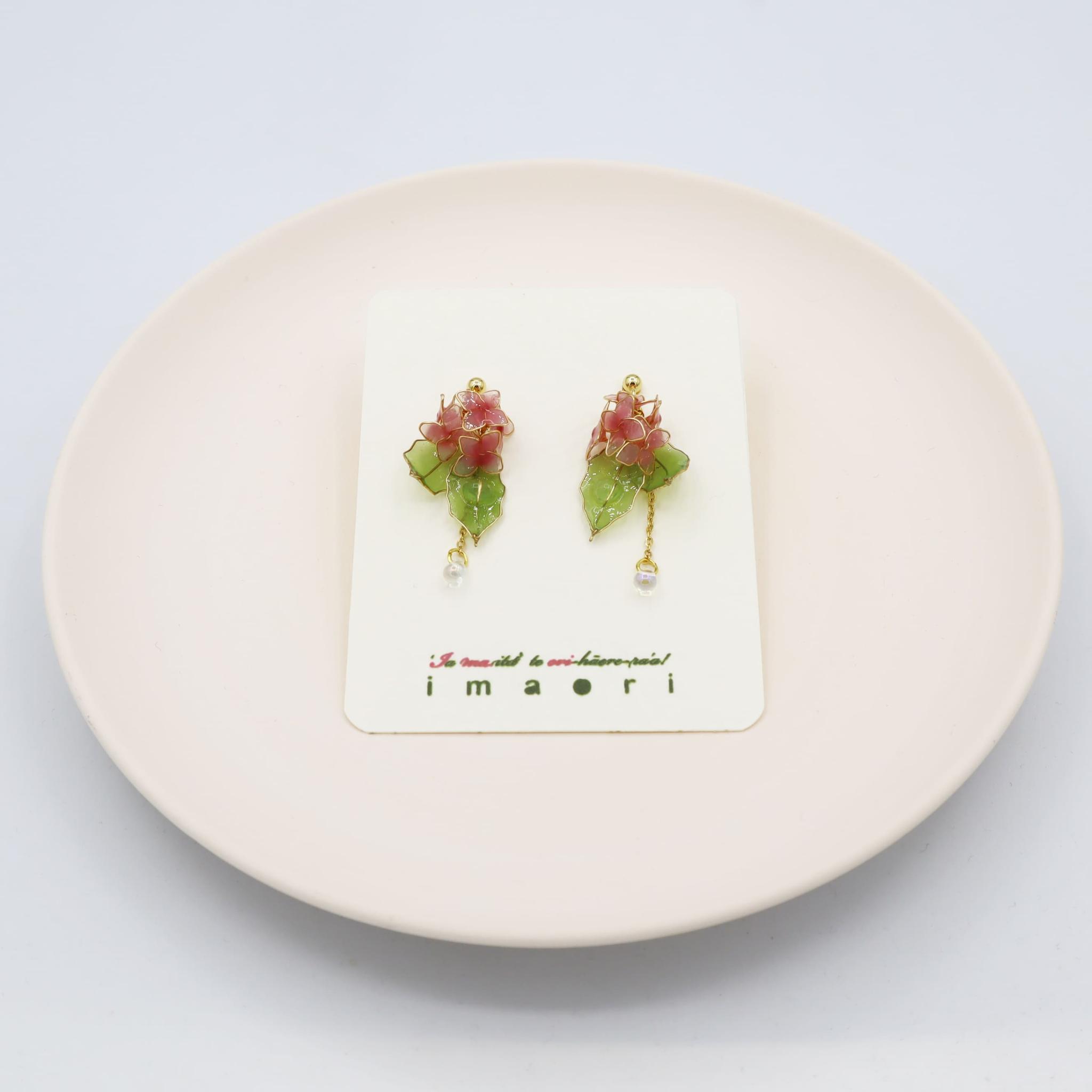 紫陽花ピアス(pink) | 19枚目