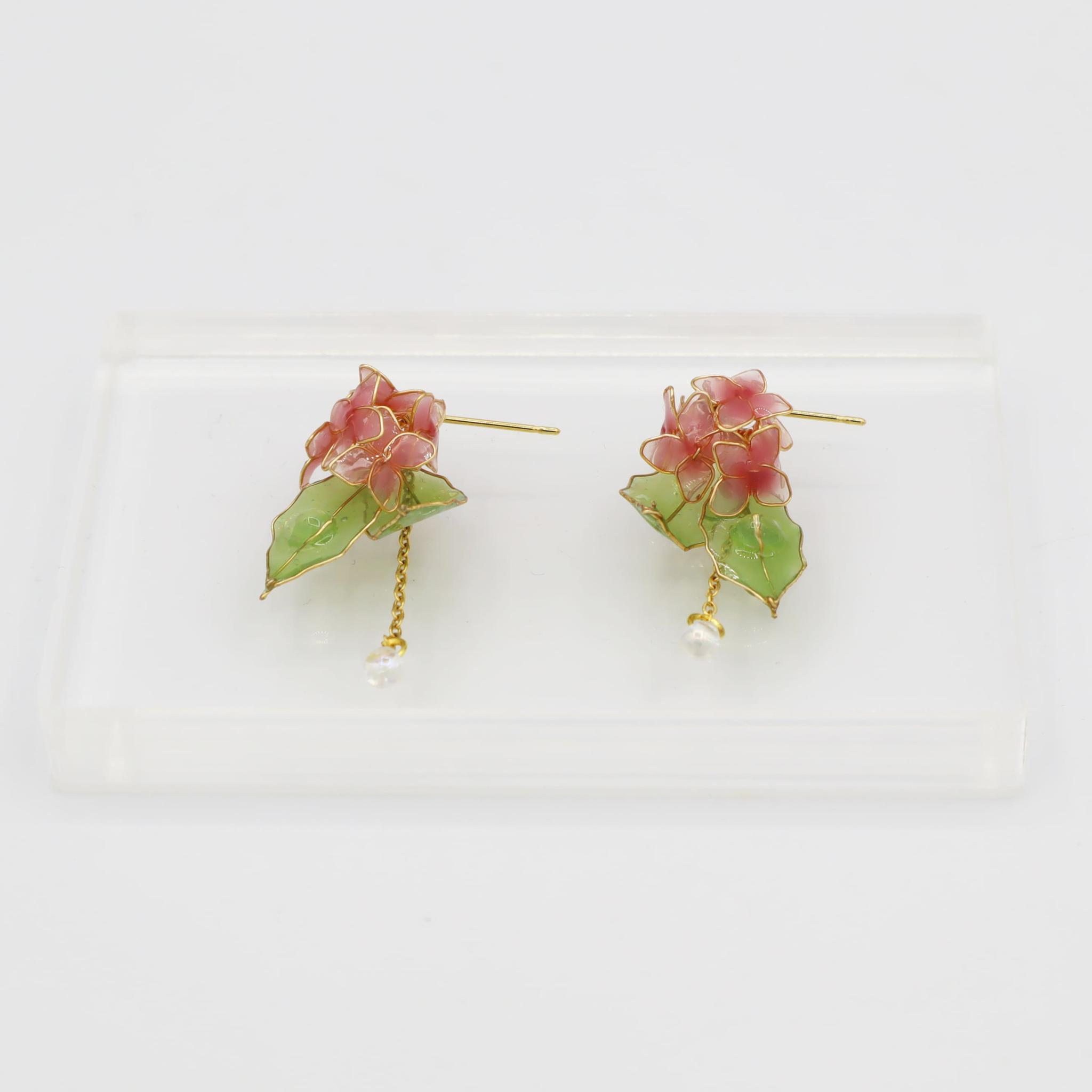 紫陽花ピアス(pink) | 5枚目