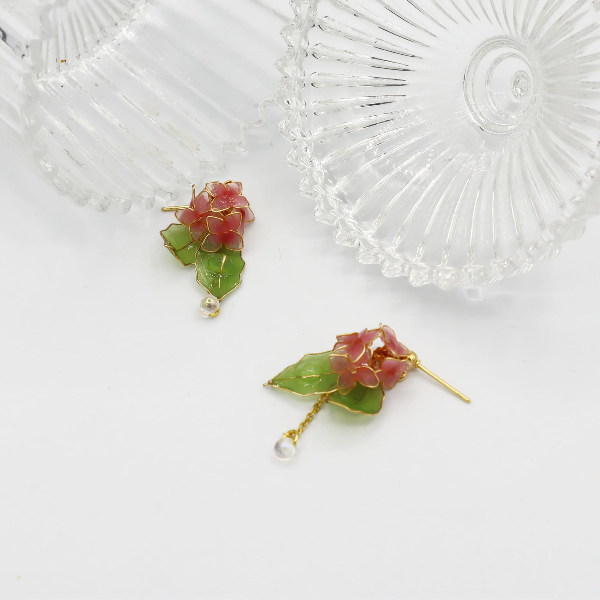 紫陽花ピアス(pink) | 9枚目